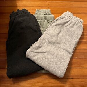 THREE PAIRS OF BRANDY SWEATS